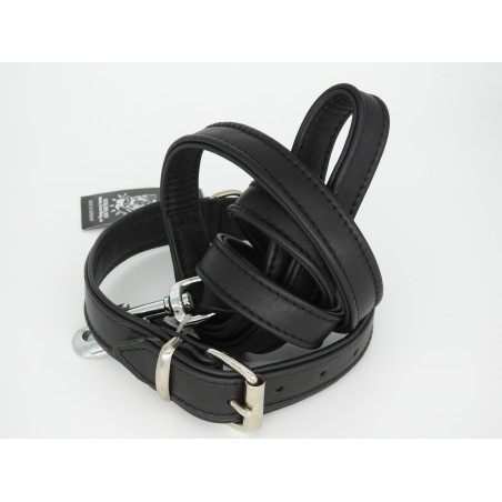 Lesă de lux pentru caini  , confectionata din piele nappa