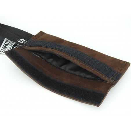 Saculet din piele cu maner