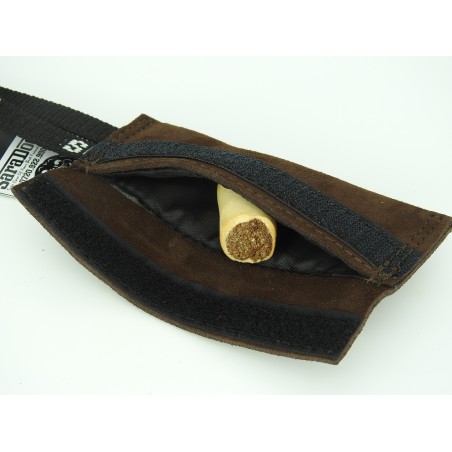 Saculet din piele cu maner