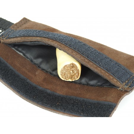 Saculet din piele cu maner