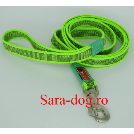 Lesa pentru caini , din bumbac cu insertie de cauciuc