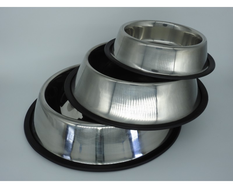 Castron antiderapant pentru caini , din inox