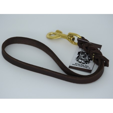 Lesă scurtă din piele pentru caini