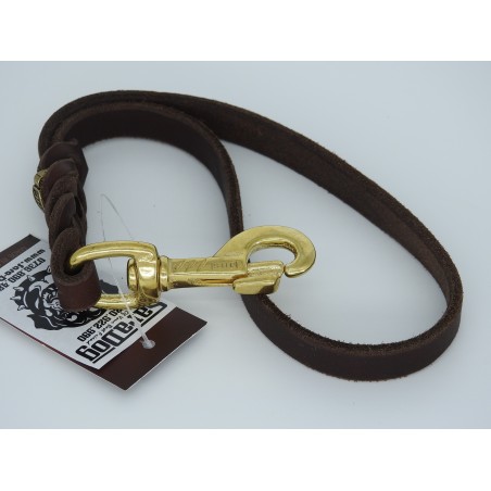 Lesă scurtă din piele pentru caini