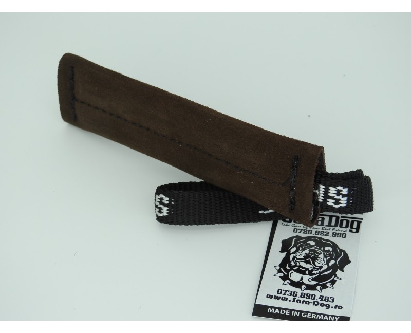 Saculet de muscatura ( tug ) pentru caini , din piele naturala 