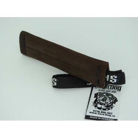 Saculet de muscatura ( tug ) pentru caini , din piele naturala 