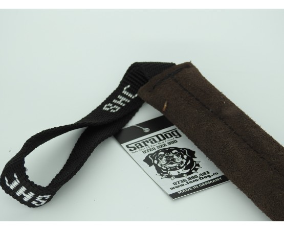 Saculet de muscatura ( tug ) pentru caini , din piele naturala 