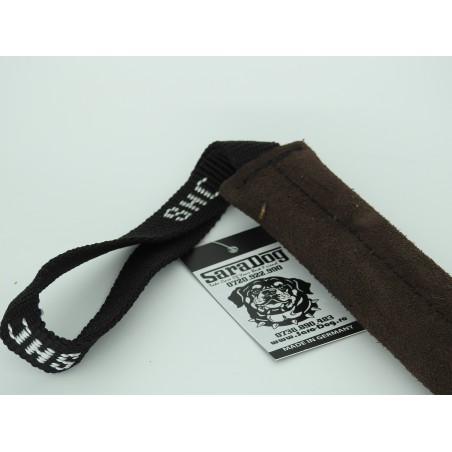 Saculet de muscatura ( tug ) pentru caini , din piele naturala 