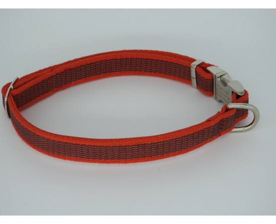 Zgarda reglabila pentru caini  , din bumbac cu insertie de cauciuc