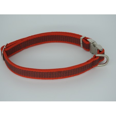 Zgarda reglabila pentru caini  , din bumbac cu insertie de cauciuc