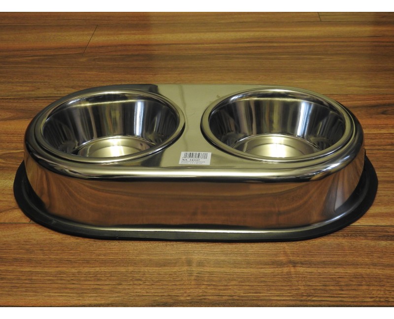 Set dublu castroane inox cu suport