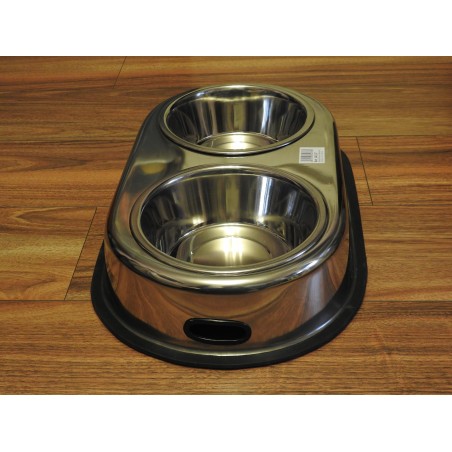 Set dublu castroane inox cu suport