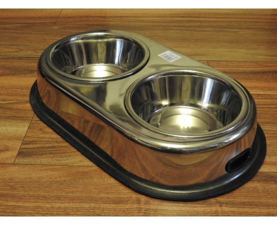 Set dublu castroane inox cu suport