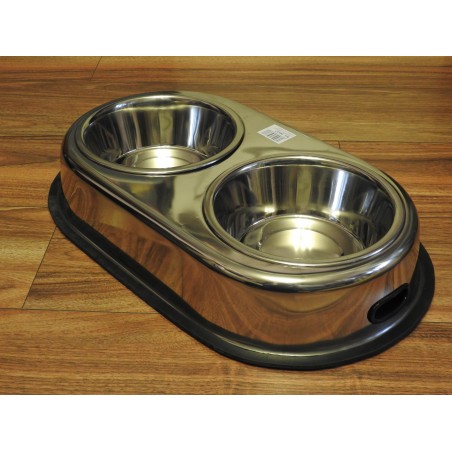 Set dublu castroane inox cu suport