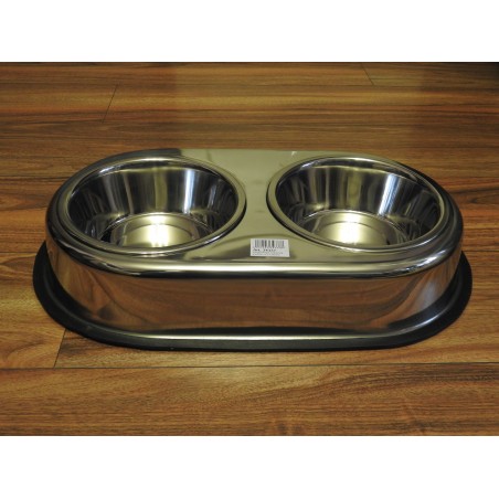 Set dublu castroane inox cu suport