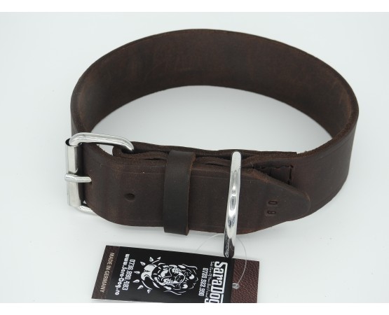 Zgarda lata pentru caini , din piele naturala fett