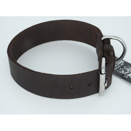 Zgarda lata pentru caini , din piele naturala fett