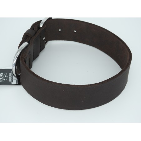 Zgarda lata pentru caini , din piele naturala fett