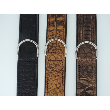 Zgarda piele caine Croc