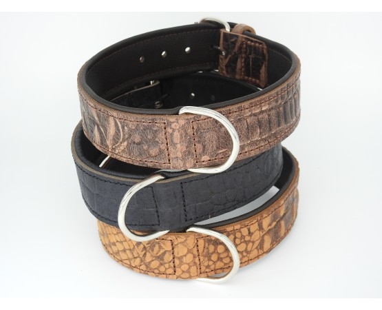 Zgarda piele caine Croc