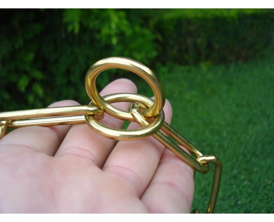 Zgarda strangulanta din alama pentru dresaj canin