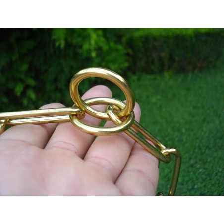 Zgarda strangulanta din alama pentru dresaj canin