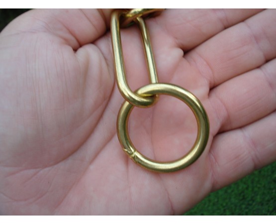 Zgarda strangulanta din alama pentru dresaj canin