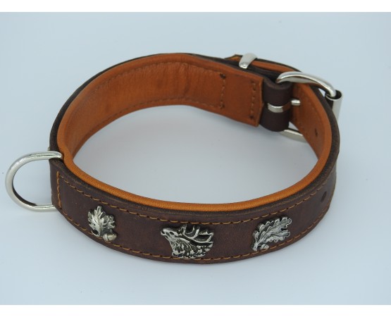 Zgarda piele lux caine