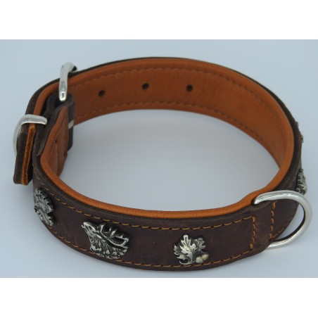 Zgarda piele lux caine