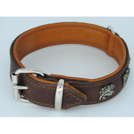 Zgarda piele lux caine