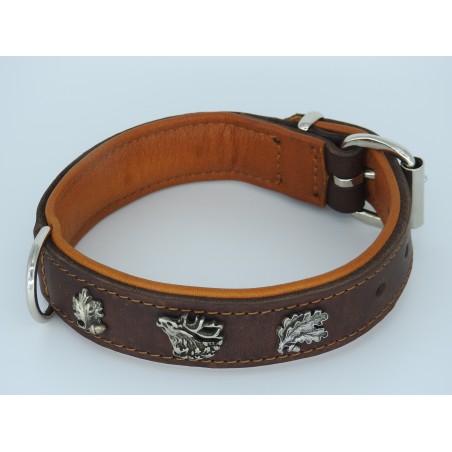 Zgarda piele lux caine