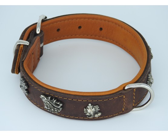 Zgarda piele lux caine