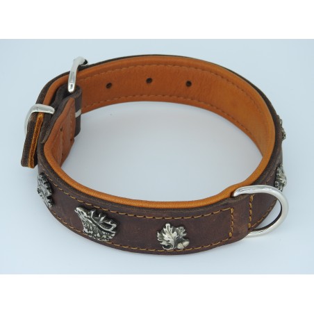 Zgarda piele lux caine