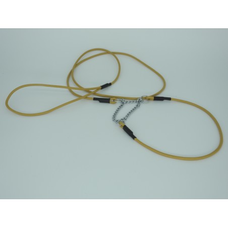 Lesa cu zgarda din piele rotunda pentru prezentare expozitii canine