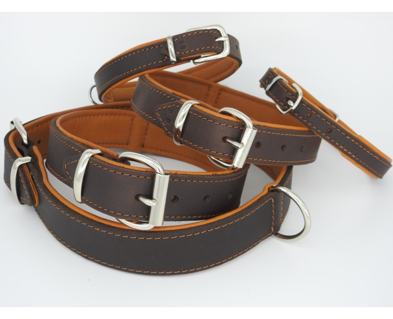 Zgardă de lux pentru caini , din piele naturala