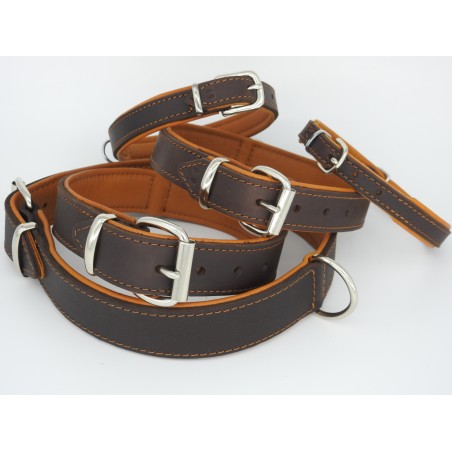 Zgardă de lux pentru caini , din piele naturala