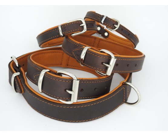 Zgardă de lux pentru caini , din piele naturala