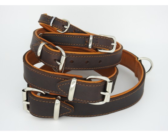 Zgardă de lux pentru caini , din piele naturala