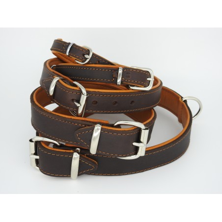 Zgardă de lux pentru caini , din piele naturala