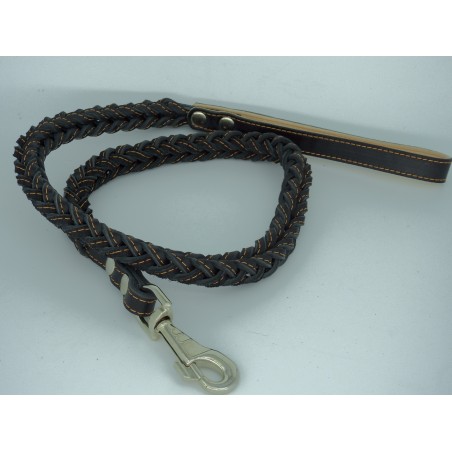 Lesa impletita din piele naturala pentru caini