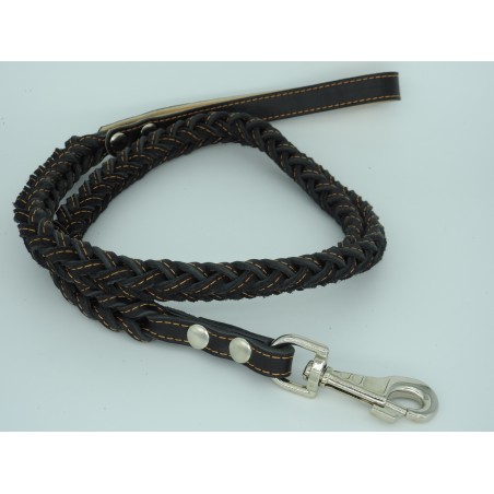 Lesa impletita din piele naturala pentru caini