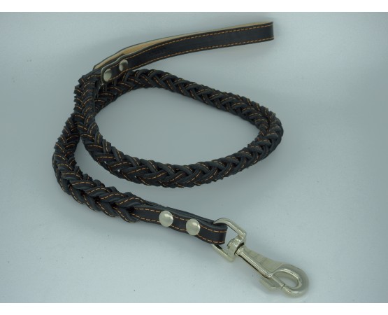 Lesa impletita din piele naturala pentru caini