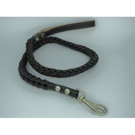 Lesa impletita din piele naturala pentru caini