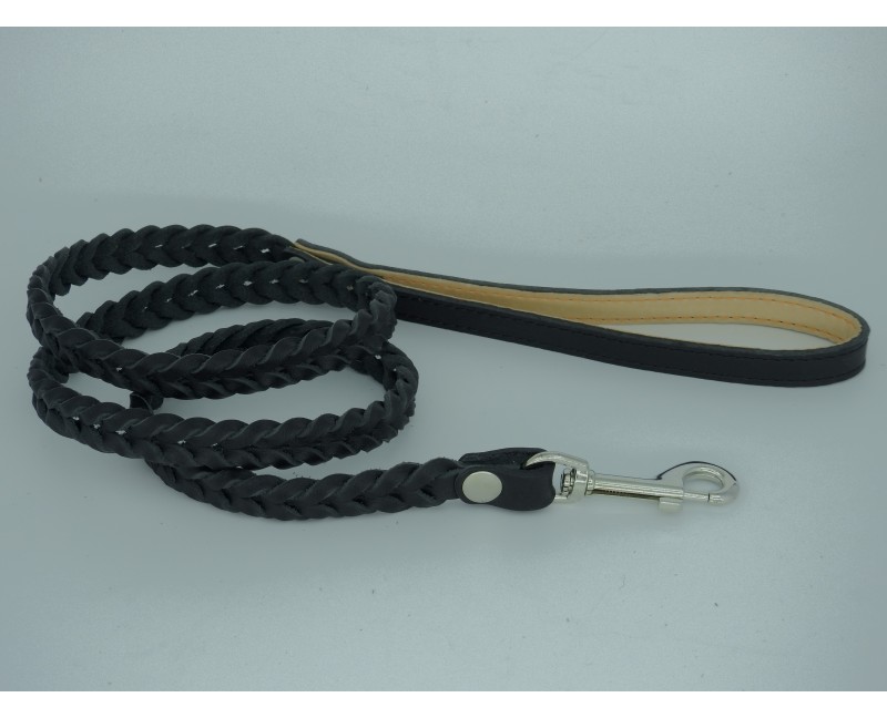 Lesa impletita din piele naturala pentru caini