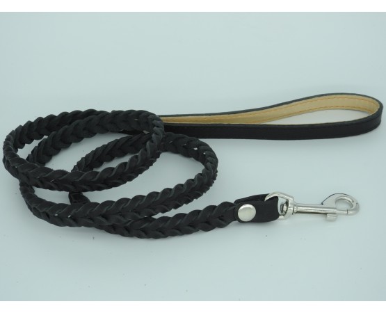 Lesa impletita din piele naturala pentru caini