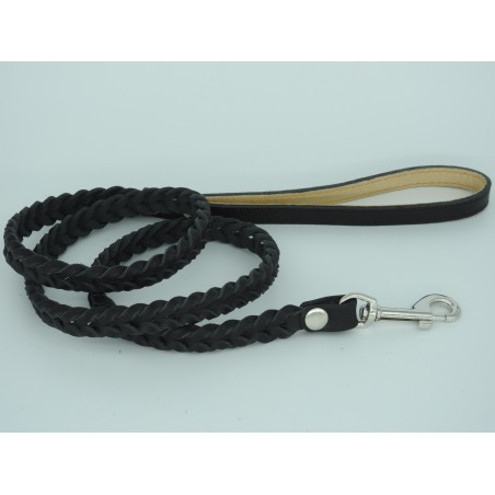 Lesa impletita din piele naturala pentru caini