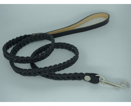 Lesa impletita din piele naturala pentru caini