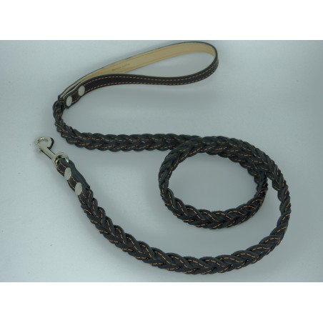 Lesa impletita din piele naturala pentru caini