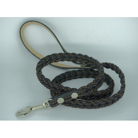 Lesa impletita din piele naturala pentru caini