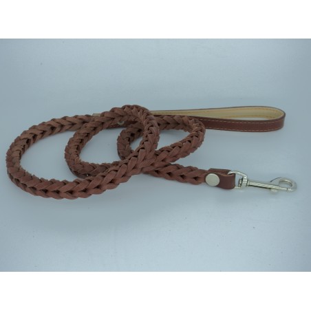 Lesa impletita  din piele naturala pentru caini